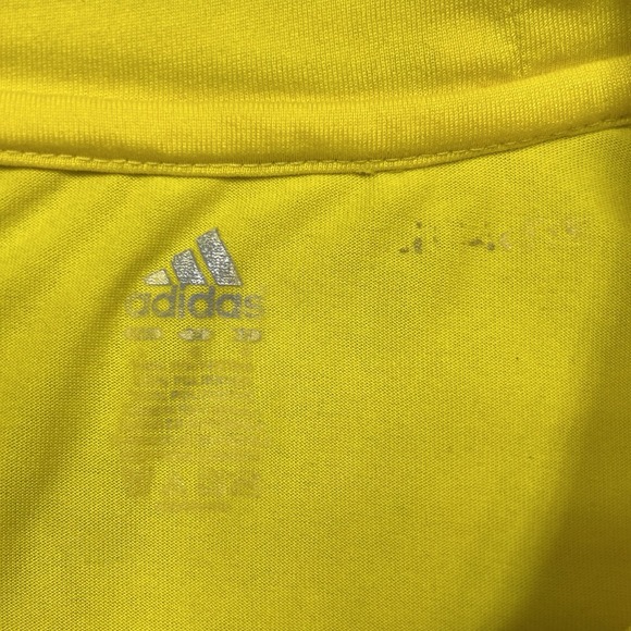 Adidas MICHIGAN Wolverines Climalite Long Sleeve Shirt Mens L Yellow Valiant Vic - Picture 6 of 12